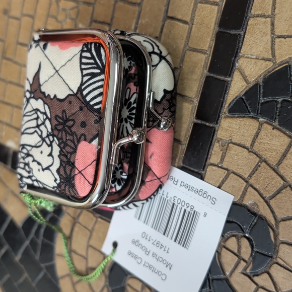 NWTVera Bradley Floral Contact Lens Case or Pill Container- *Retired Mocha Rouge - Picture 4 of 5